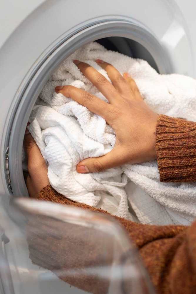 Laundry facility at Pine Lake Village in Houston, Texas