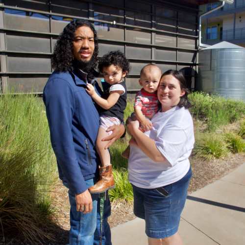 A family at Sleepy Hollow in Arlington, Texas