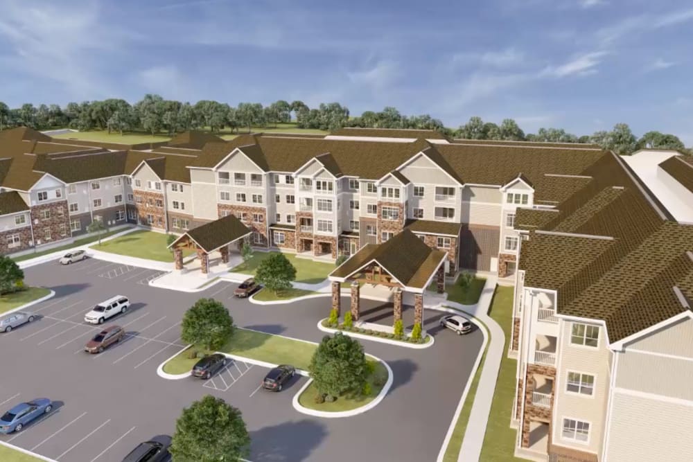 Architectural rendering of exterior at Harmony at Brookberry Farm in Winston-Salem, North Carolina
