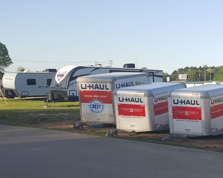 Moving truck rentals at Pack Rat Storage in Whitehouse, Texas