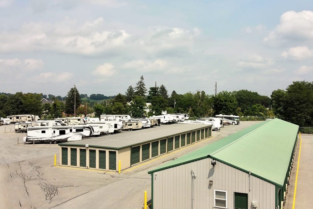 Aerial view of our facility at Storage World in Robesonia, Pennsylvania