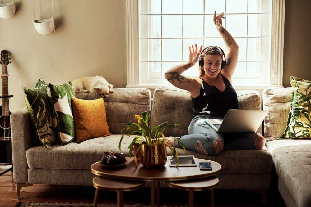 Resident enjoying her space at Home Place Apartments in East Ridge, Tennessee