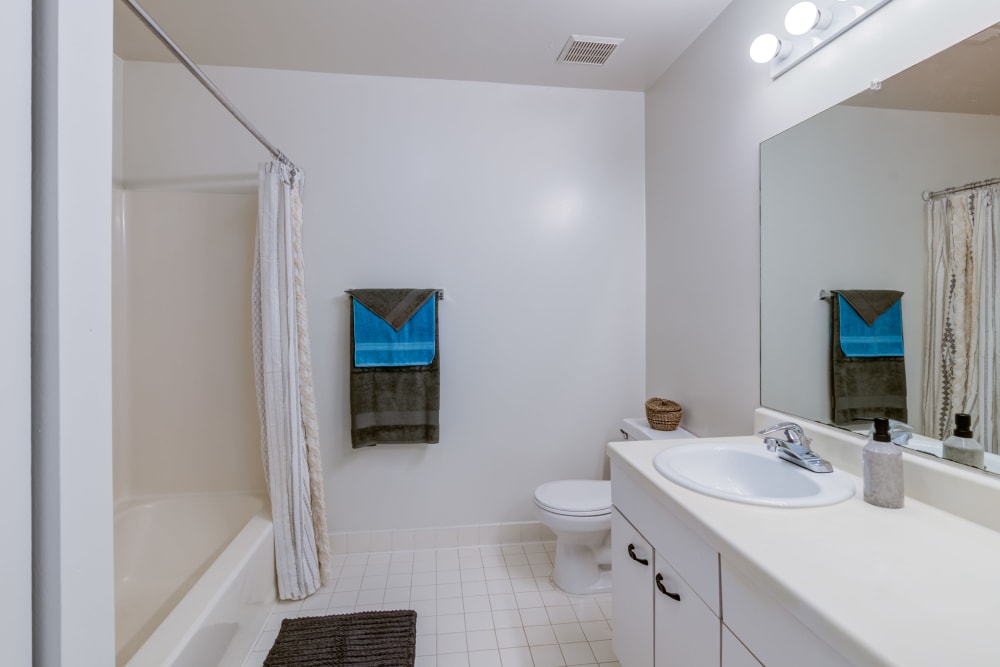 Beautiful bathroom at Seagrass Cove Apartment Homes in Pleasantville, New Jersey