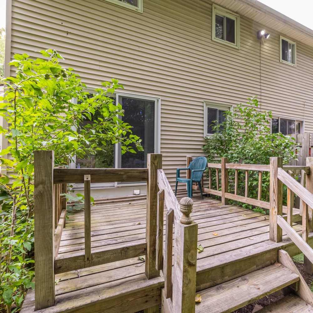 Patio at Fleming Creek & Brookside Townhomes in Rochester, New York