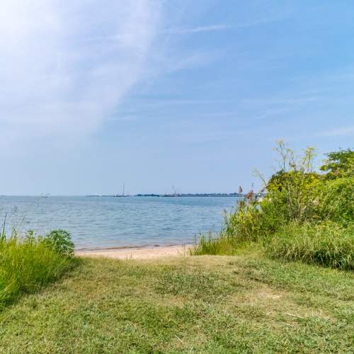 Beach access at Willoughby Bay in Norfolk, Virginia