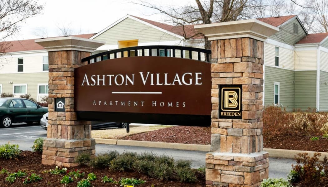 Monument sign at Ashton Village in Portsmouth, VA
