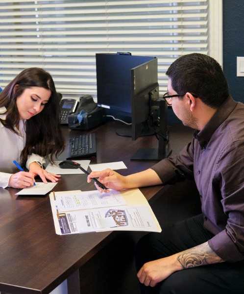 Employees looking working together at a Sequoia community