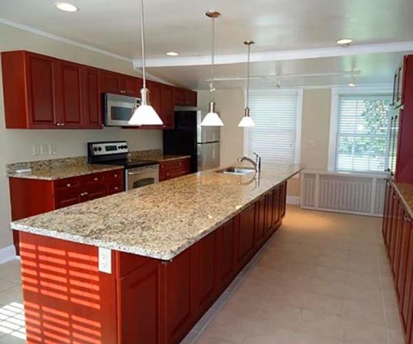 Apartment kitchen at Dashiell Mews in Indian Head, Maryland