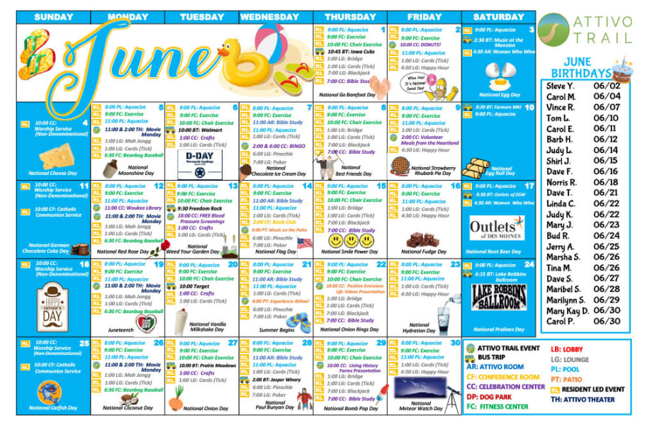 June Calendar Front