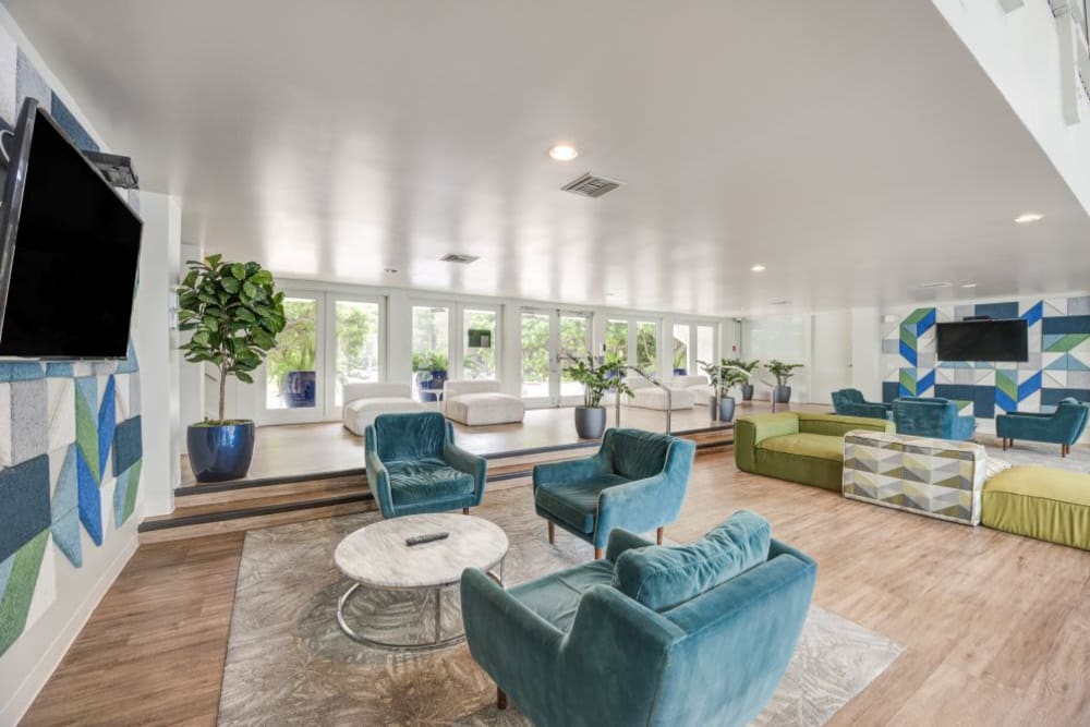 Clubhouse and lounge at The Villas at Woodland Hills in Woodland Hills, CA