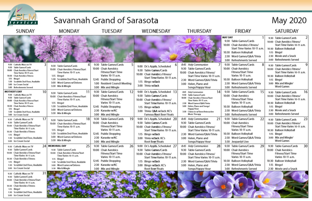 Activities & Events at Savannah Grand of Sarasota