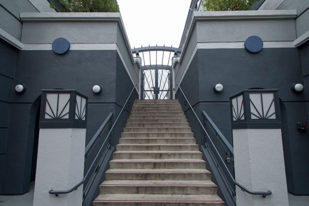 Exterior view of our community at K Street Flats Apartment Homes in Berkeley, California