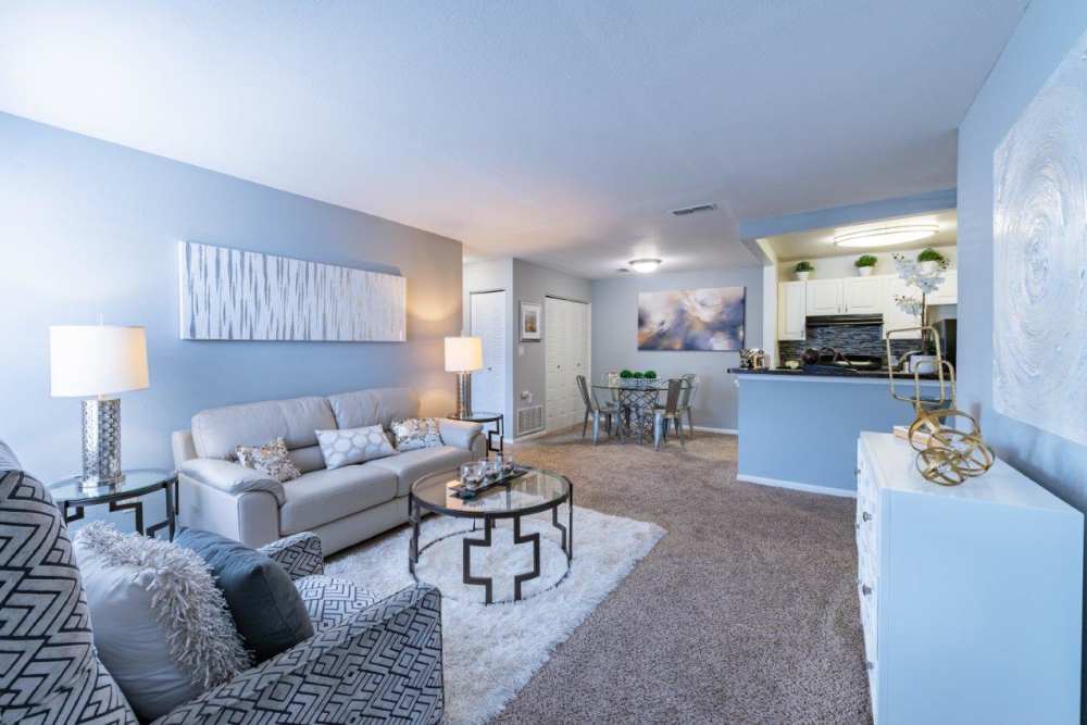 Living Room at Preserve at Sagebrook Apartment Homes in Miamisburg, Ohio