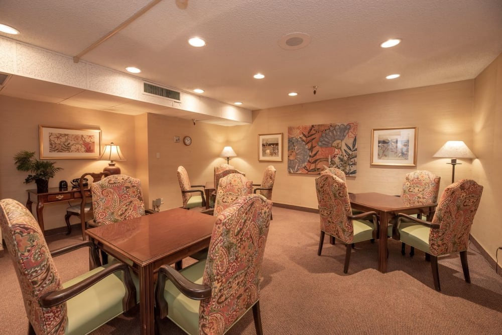 Meeting room at Campus Commons Senior Living in Sacramento, California