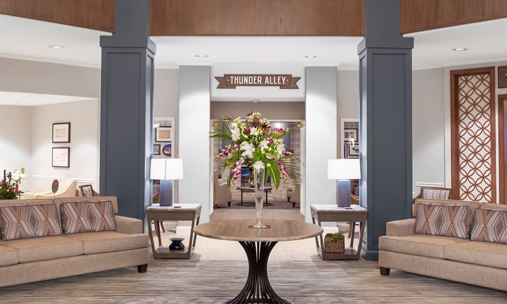 The lounge at Touchmark at Coffee Creek in Edmond, Oklahoma