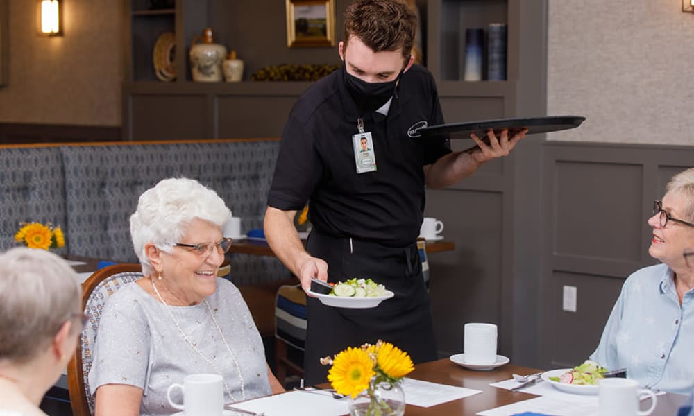 The main dining room at Touchmark at Fairway Village in Vancouver, Washington
