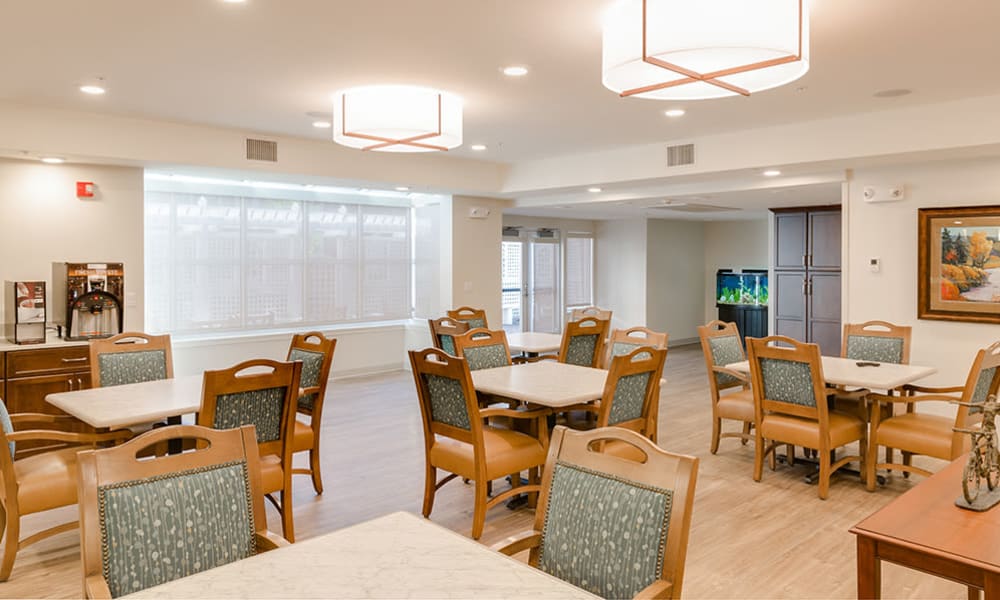 Memory care common room at Touchmark at All Saints in Sioux Falls, South Dakota