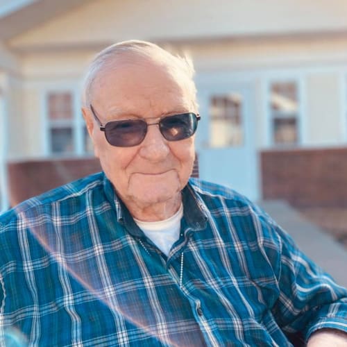 Happy resident at Oxford Senior Living in Wichita, Kansas