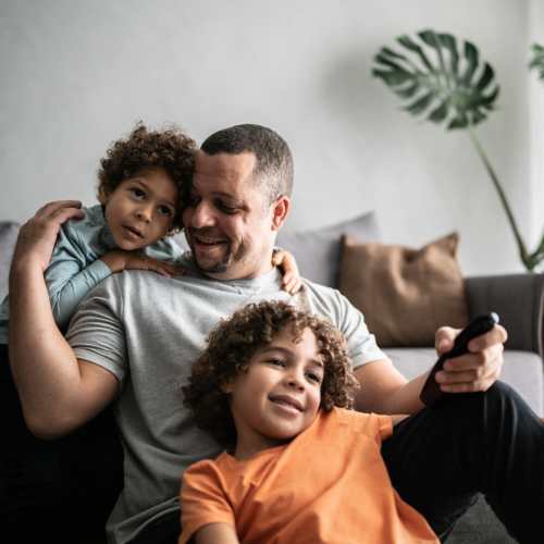 Happy family at San Marquis in Tempe, Arizona