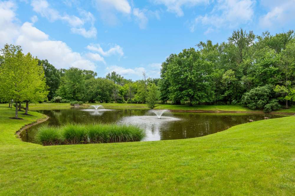 Beautiful pond at Eagle Rock Apartments at Freehold in Freehold, New Jersey