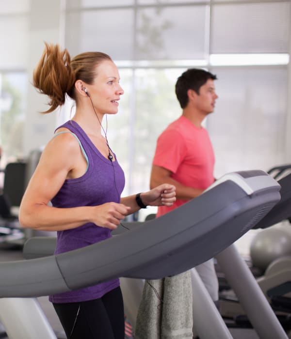 Residents working out at Westville Village Apartments in New Haven, Connecticut