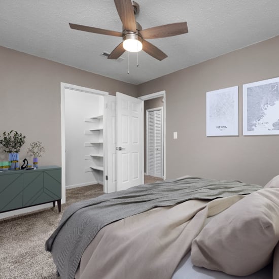 Open bedroom floor plan at The Sutton in Madison, Alabama