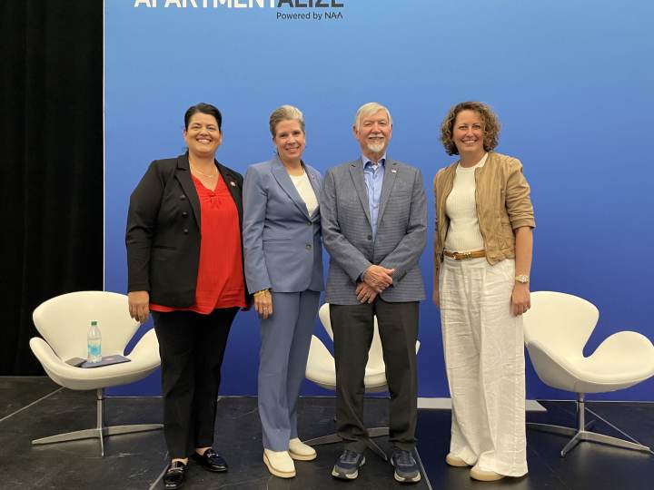 Liberty Military Housing team members pictured at the Military Partnership panel at NAA's Apartmentalize