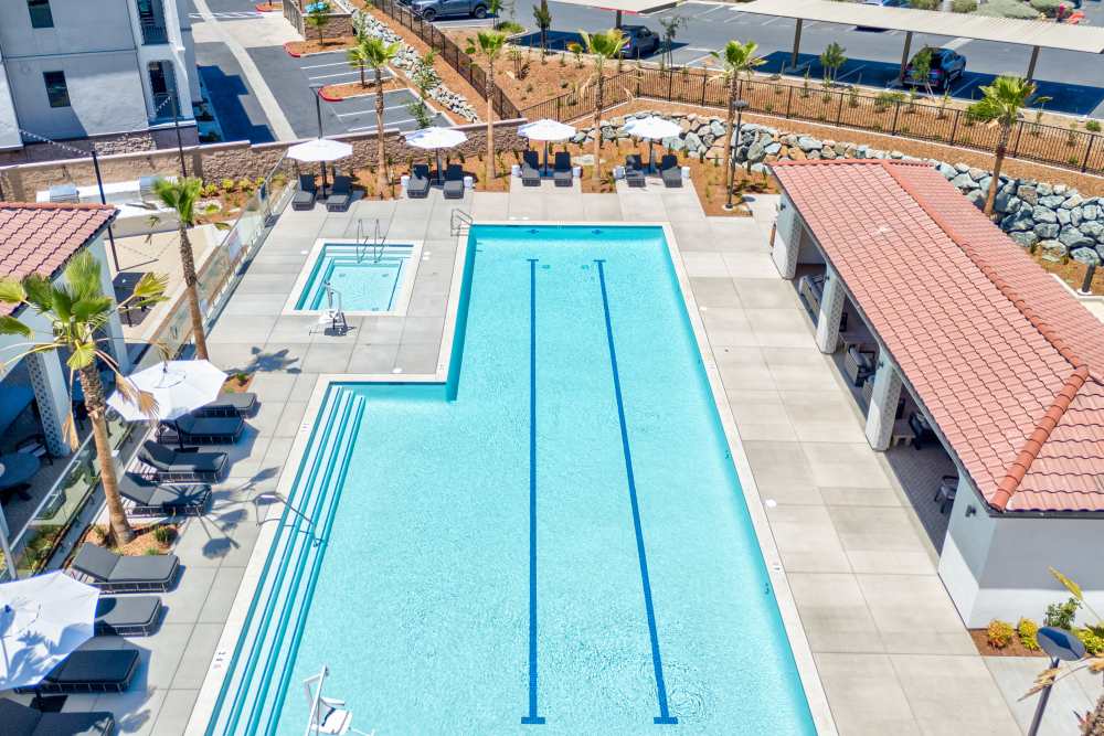 Large Outdoor Pool at Broadstone Villas in Folsom, California