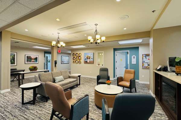 Memory care communal space at Touchmark at Wedgewood in Edmonton, Alberta
