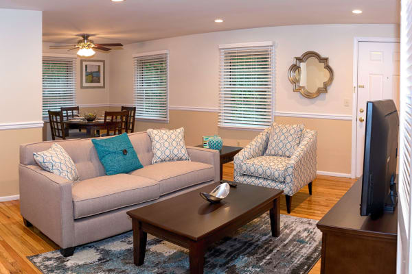 Beautiful living room model at Westfield Hamilton House