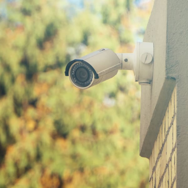 A security camera, part of the 24-hour security at Hayward Self Storage in Hayward, California