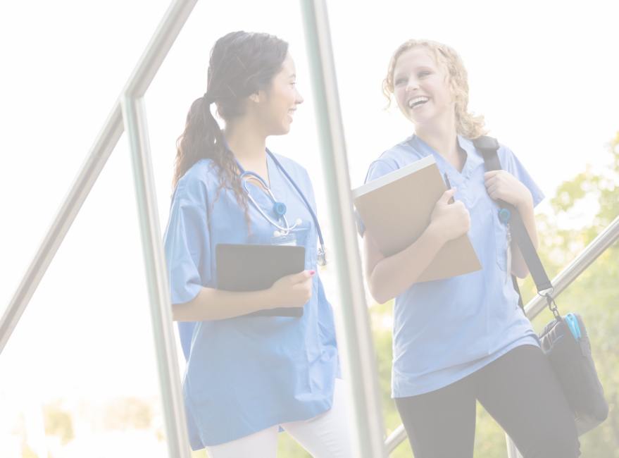 Doctors walking at Providence Sacred Heart Medical Center near Spokane sign by Moda Center near Stonecrest Apartments in Spokane, Washington