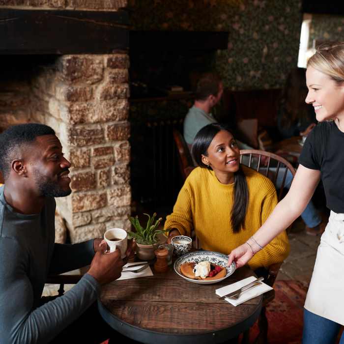 Residents in cafe near Council Crossing in Bethany, Oklahoma