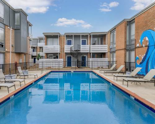 Swimming pool at Bay House in Houston, Texas