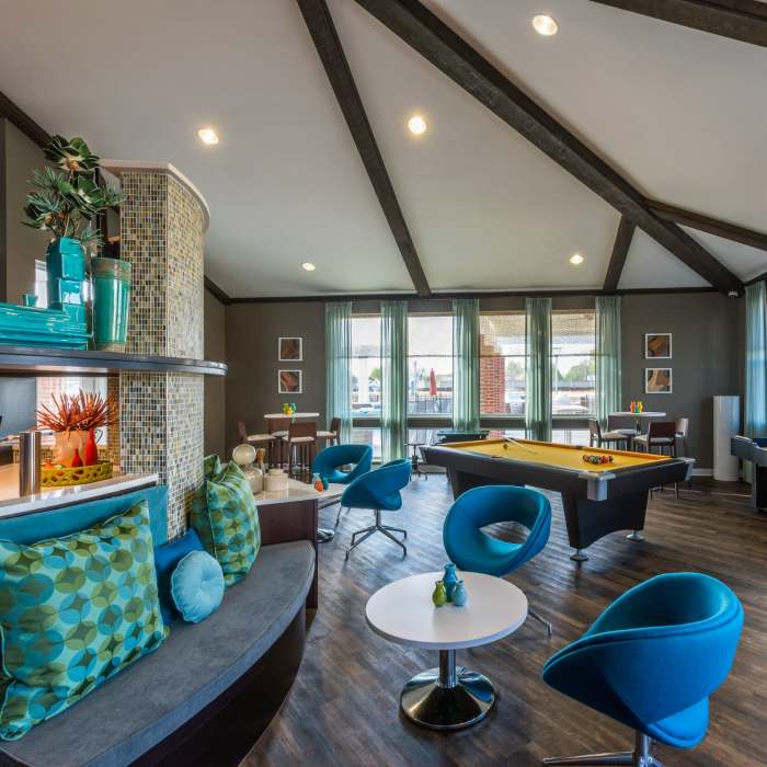 Stylish clubhouse at Infinity at Centerville Crossing, Virginia Beach, Virginia