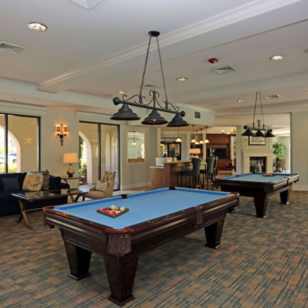 Game room at Piazza D'Oro in Oceanside, California