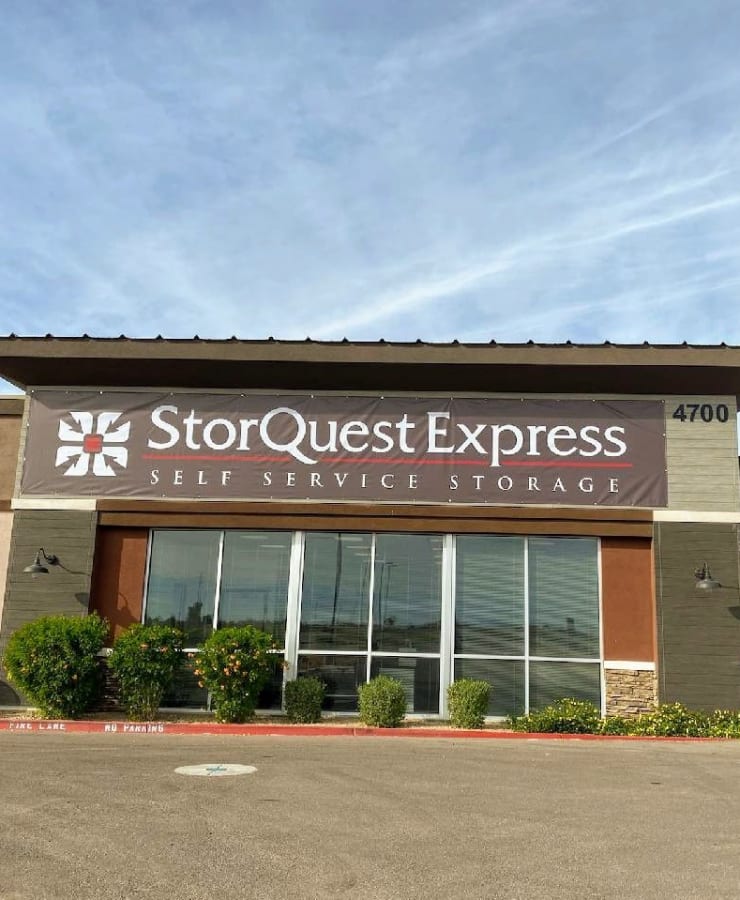 Branding and signage at StorQuest Express - Self Service Storage in Gilbert, Arizona