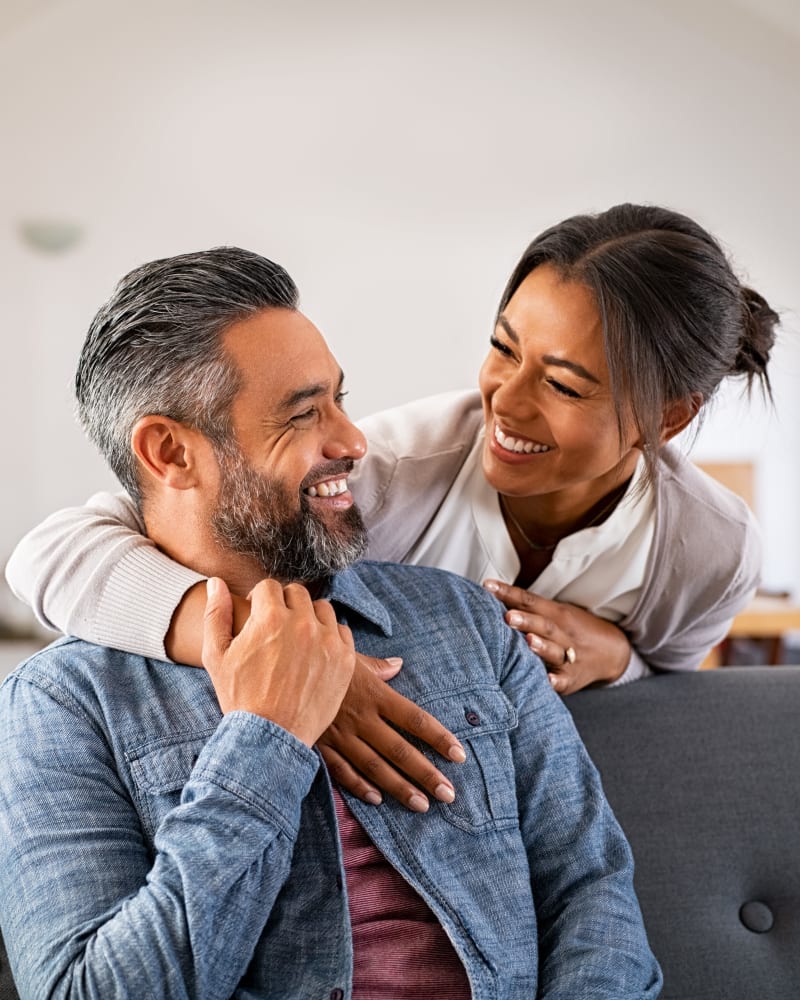 Resident couple in their home at Trinity Way in Fremont, California