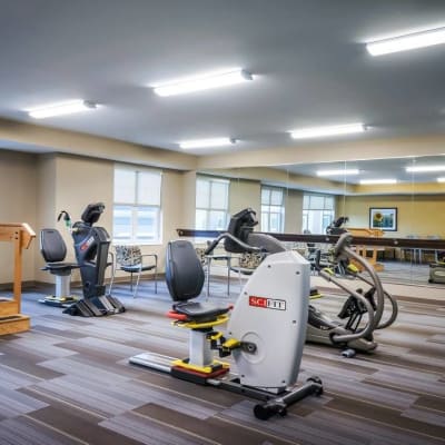 Fitness center at The Sanctuary at West St. Paul in West St. Paul, Minnesota