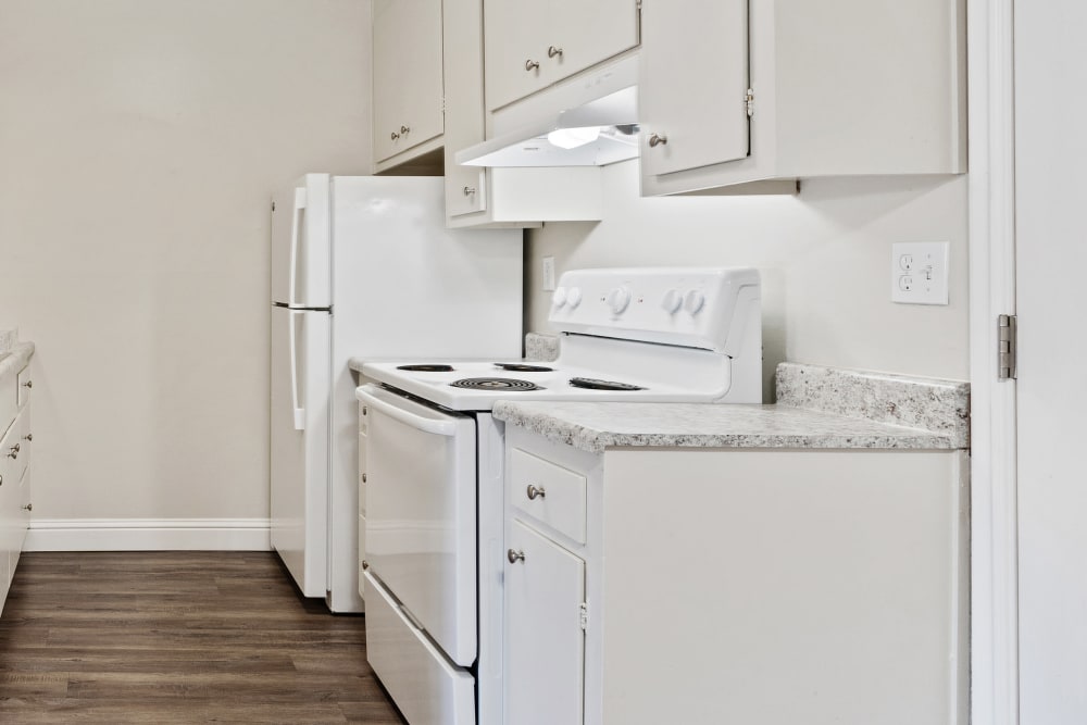 Apartment kitchen at Coronado Apartment Homes in Fremont, California