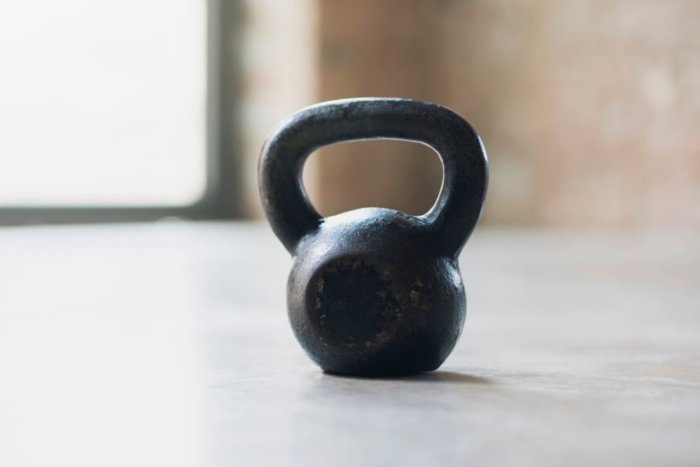 Kettlebell in the fitness center at Vital at Springbrook in Alcoa, Tennessee