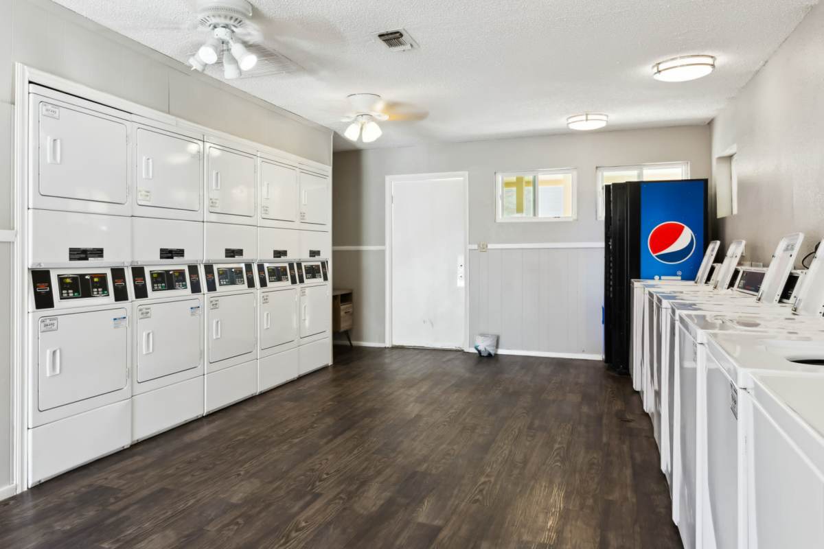 On-site laundry facility at Creekside in San Angelo, Texas