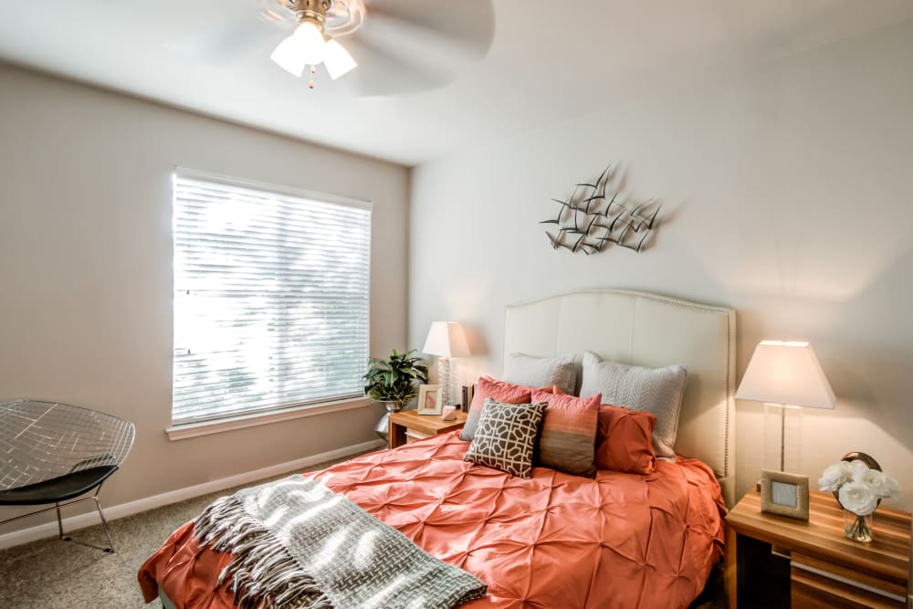 Bedroom at Meridian Apartments in San Antonio, Texas