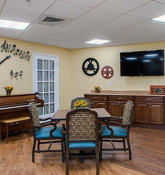A view into the beauty and comfort our senior living community provides here at Grand Villa of Lakeland in Florida