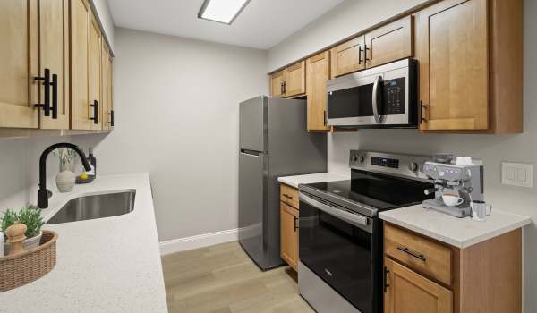 Microwave and dishwasher at The Grove in Battle Creek, Michigan