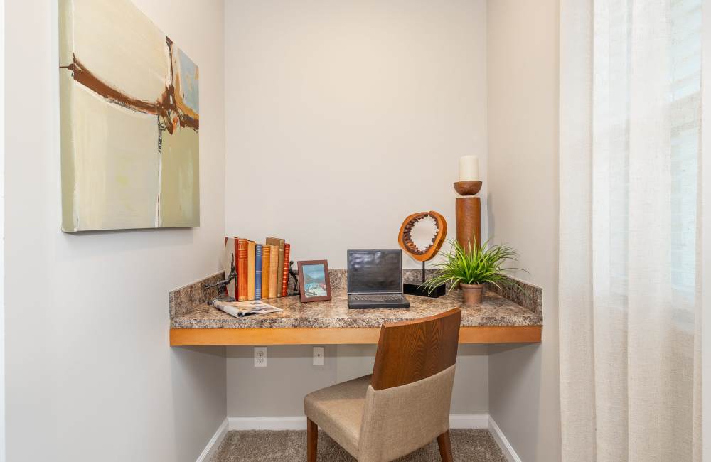 Apartment home office at The Crossings At Nine Mile Road in Pensacola, Florida