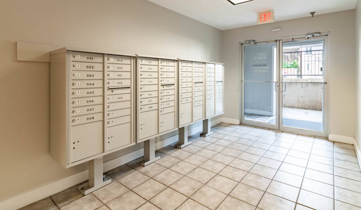 Mail Room at Grace and Monroe Apartments in Richmond, Virginia