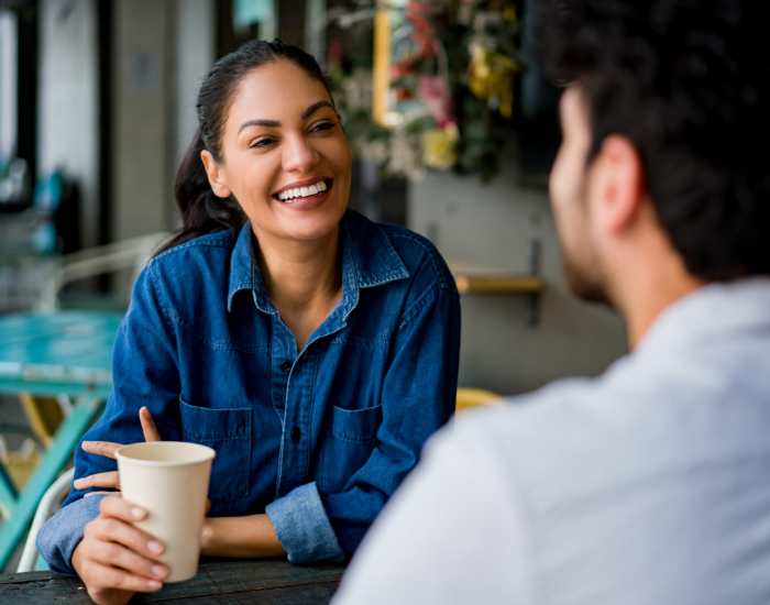 Residents enjoying coffee and drinks at Huntersville Commons in Huntersville, North Carolina