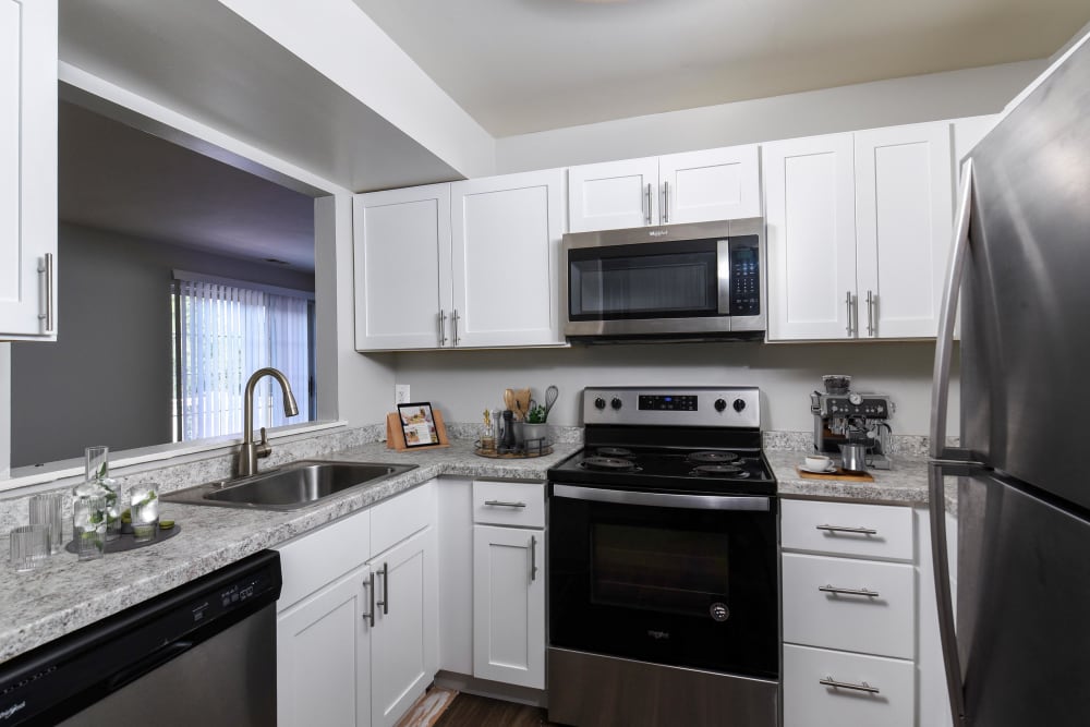 Model kitchen with cabinets at Iron Ridge, Elkton, Maryland