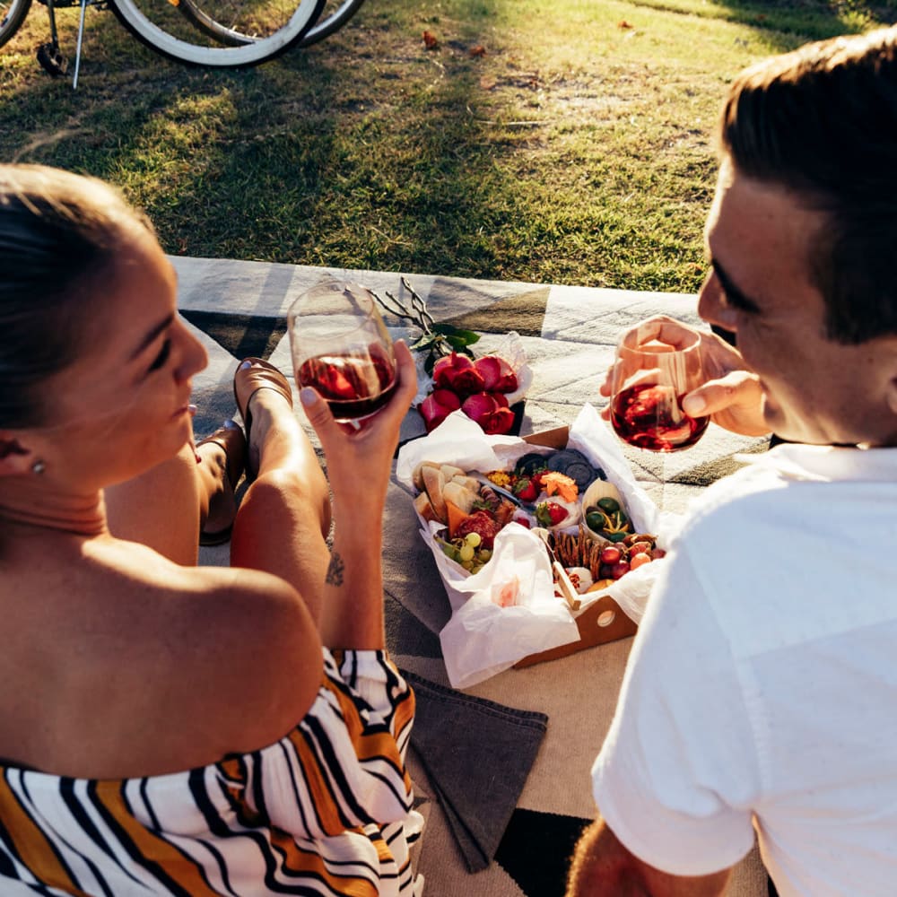 Residents having a picnic at TwentyOne15 in Arlington, Texas